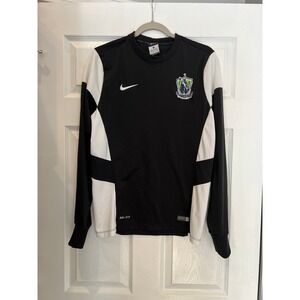 Nike St Louis Soccer Training Top Black White Dri-FIT Mens Small Long Sleeve